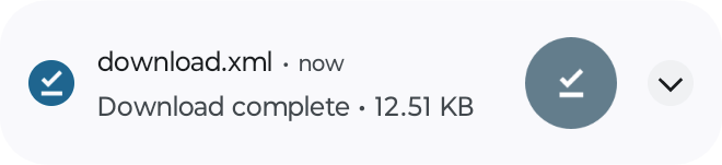 profile downloaded notification