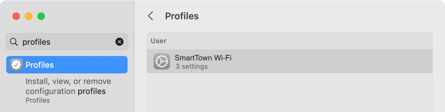 profile settings